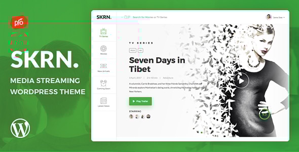 SKRN v3.8 - Media Streaming App WordPress Theme