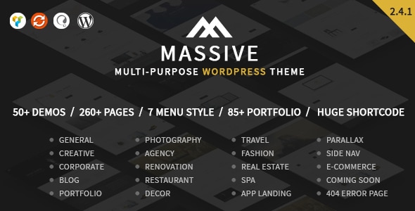 Massive v2.4.1 - Responsive Multi-Purpose WordPress Theme