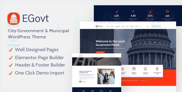 EGovt v1.1.6 - City Government WordPress Theme