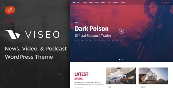 Viseo v3.8 - News, Video, & Podcast Theme