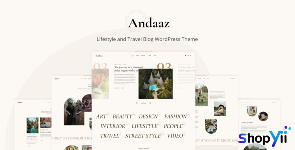 Andaaz v1.0.1 - Lifestyle and Travel Blog WordPress Theme