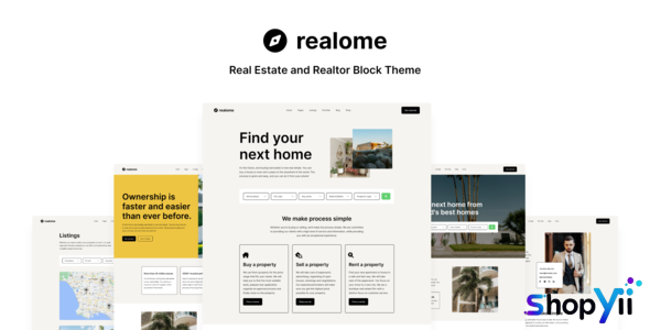 Realome v1.0.0 - Real Estate and Realtor Block Theme