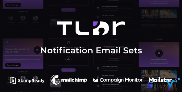 TLDR - Notification Email Sets + Animated Icons