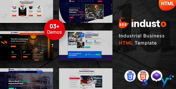 Industo - Industrial Industry & Factory Template