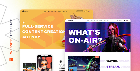 UpCreators v1.0 – Website Template for Digital Creators