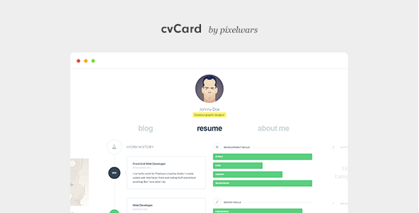 cvCard WP v1.4.3 - Responsive vCard WordPress Theme