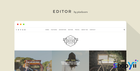 Editor v1.0.1 - Blog and Portfolio Template