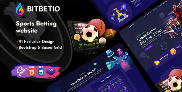 Bitbetio v1.0 - Sports Betting Website HTML Template