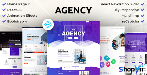 Agency v1.0 - Creative Business Multipurpose ReactJS Template