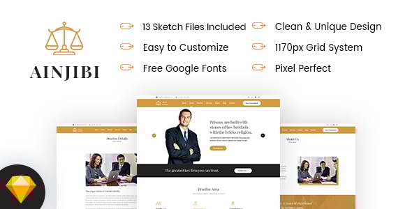 Ainjibi v1.0 – Attorney and Lawyer Sketch Template