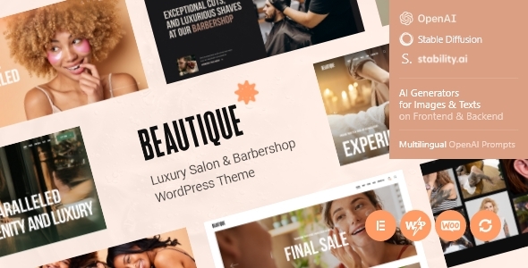 Beautique v1.1.0 - Luxury Salon & Barbershop WordPress Theme