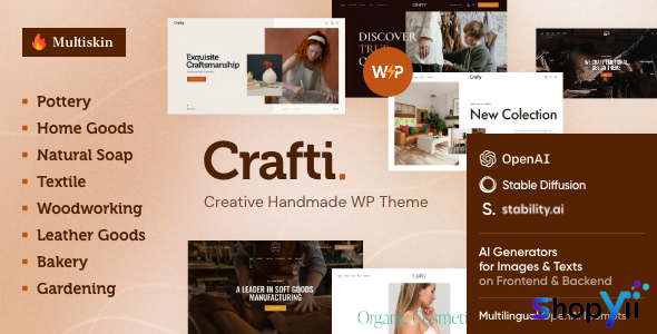 Crafti v1.0 - Creative Handmade WordPress Theme