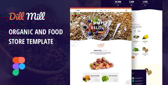Dillmill v1.0 - Organic and Food Store Figma Template