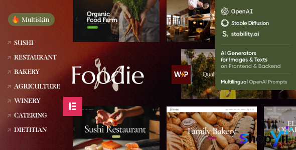 Foodie v1.0 - Food & Wine Elementor Multiskin WordPress Theme