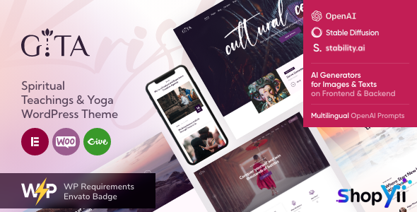 Gita v1.0 - Spiritual Teachings & Yoga WordPress Theme