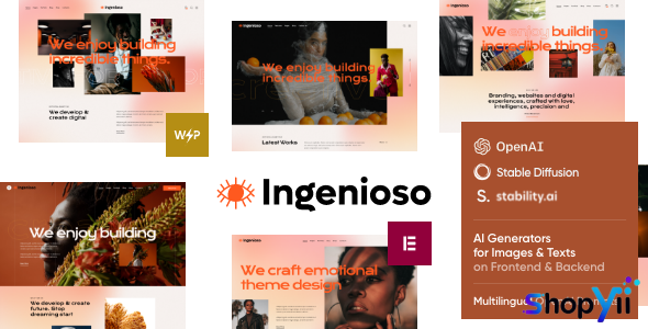Ingenioso v1.0 - Creative WordPress Theme