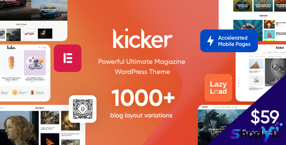 Kicker v1.2.2 - Multipurpose Blog Magazine WordPress Theme + Gutenberg