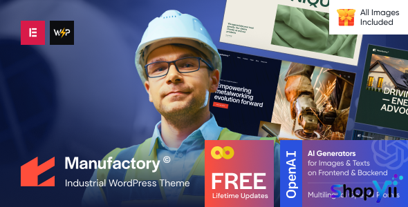 Manufactory v1.0 - Industrial WordPress Theme
