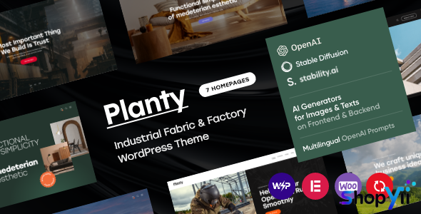 Planty v1.4.1 - Industrial Fabric & Factory WordPress Theme
