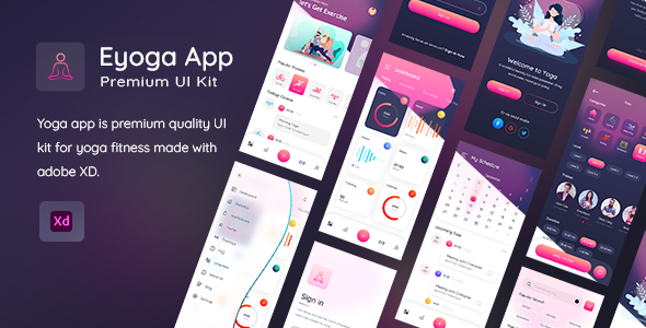Yogaa App v1.0 - Premium UI Kit For XD