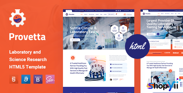 Provetta – Laboratory & Science Research HTML5 Template