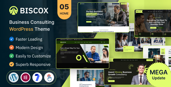 Biscox v1.0.1 – Business Consulting WordPress Theme Multipurpose