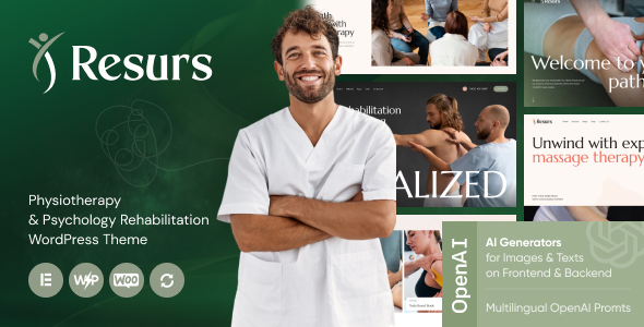 Resurs v1.0 - Physiotherapy & Psychology Rehabilitation WordPress Theme