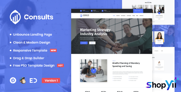 Consults v1.0 - Consulting and Finance Unbounce Landing Page Template