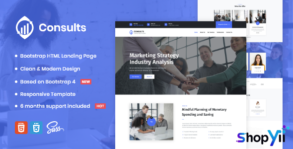 Consults v1.0 - Consulting and Finance HTML Landing Page Template