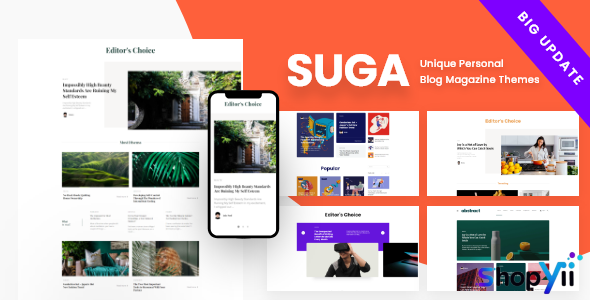 Suga v3.0 - Magazine and Blog WordPress Theme