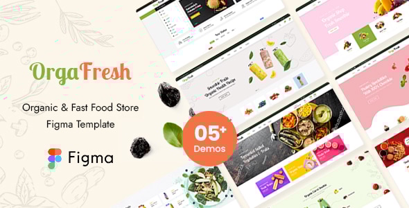 OrgaFresh v1.0 - Organic & Fast Food Store Figma Template