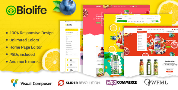 Biolife v3.0.3 - Organic Food WordPress Theme