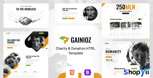 Gainioz v1.3 - Charity & Donation HTML Template