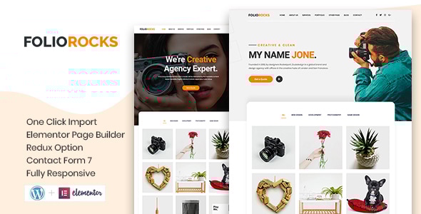 Foliorocks v1.0.0 - Minimal Portfolio WordPress Theme