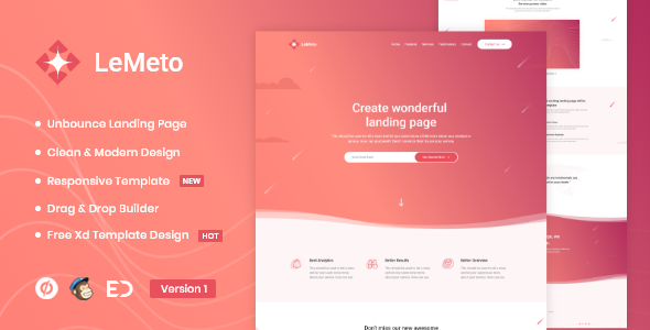 LeMeto v1.0 - Isometric Business Unbounce Landing Page