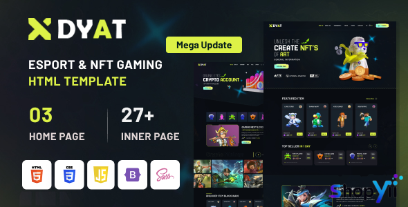 DYAT - eSports and Gaming NFT HTML Template