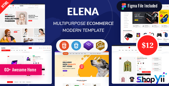 Elena - Multipurpose Ecommerce Modern HTML Template