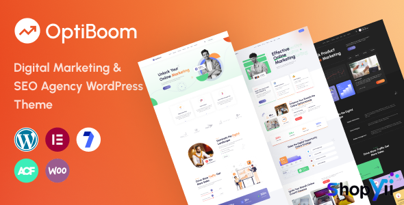OptiBoom v1.0.5 – Digital Marketing & SEO Agency WordPress Theme
