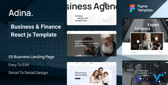 Adina - Business & Finance React js Template