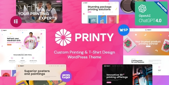 Printy v1.3 - Custom Printing & T-Shirt Design WordPress Theme