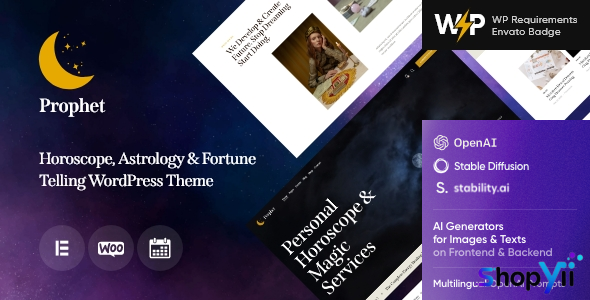 Prophet v1.0 - Horoscope,Astrology & Fortune Telling WordPress Theme