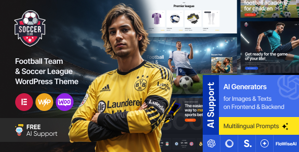 Soccer Club v1.3.5 - Football Team WordPress Theme