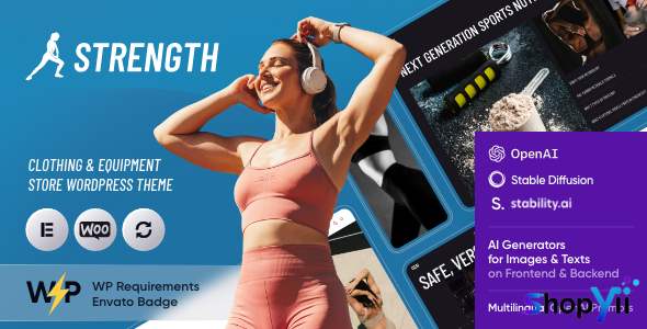 Strength v1.0 - Sports Store & Equipment Shop WordPress Theme