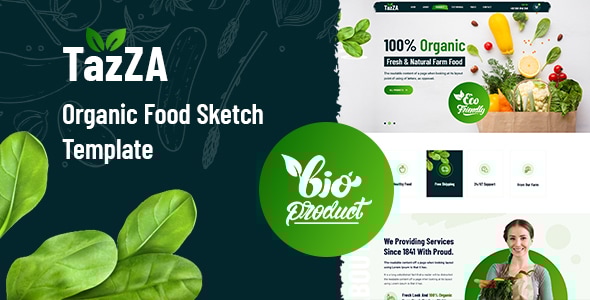 TazZA v1.0 - Organic Food Sketch Template
