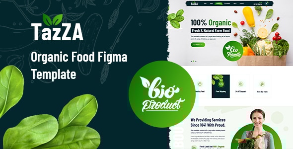 TazZA v1.0 - Organic Food Figma Template