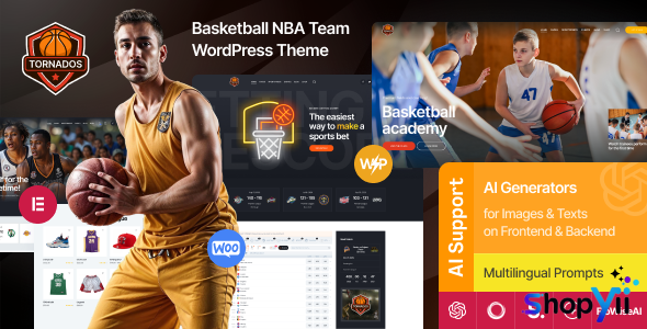 Tornados v1.1.5 - Basketball NBA Team WordPress Theme