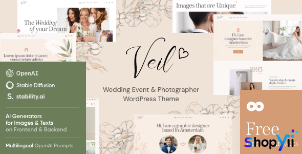 Veil v1.0.0 - Wedding Event & Photographer WordPress Theme