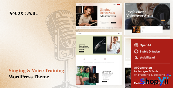 Vocal v1.1.0 - Singing & Voice Artist WordPress Theme