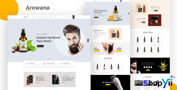 Arowana v1.0 - Beard Oil & Barber Shop HTML Template