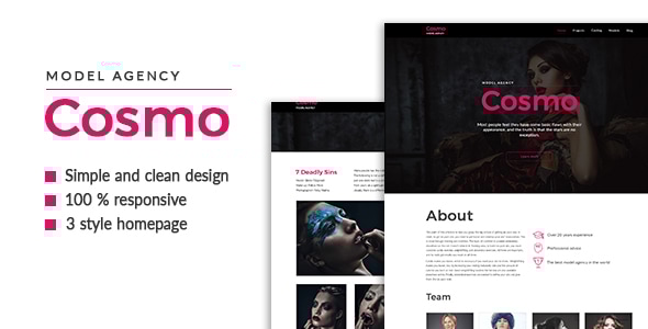 Cosmo v1.0.3 - Model Agency HTML5 Template